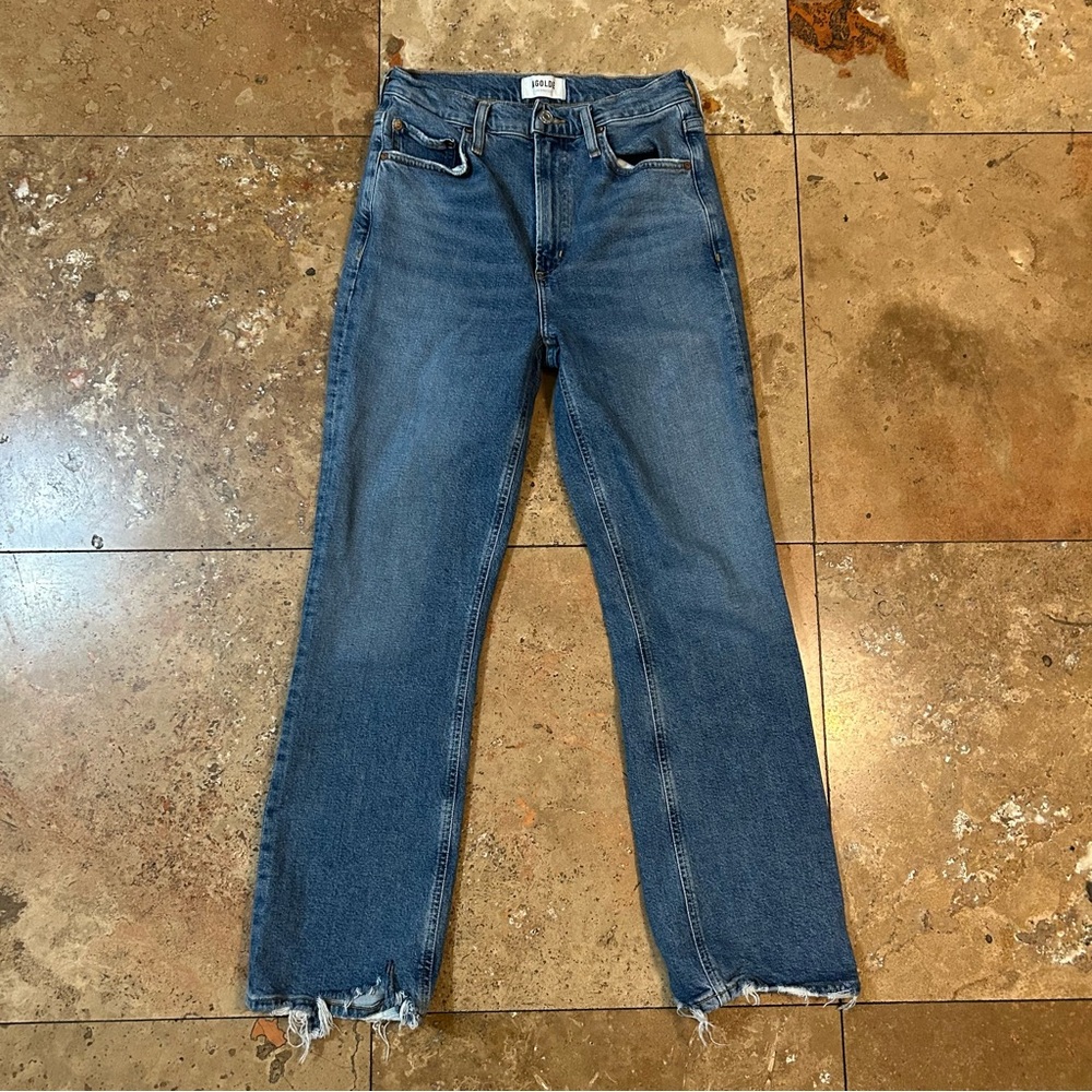 Agolde Women’s Vintage High Rise Straight Leg Medium Wash Jeans 26